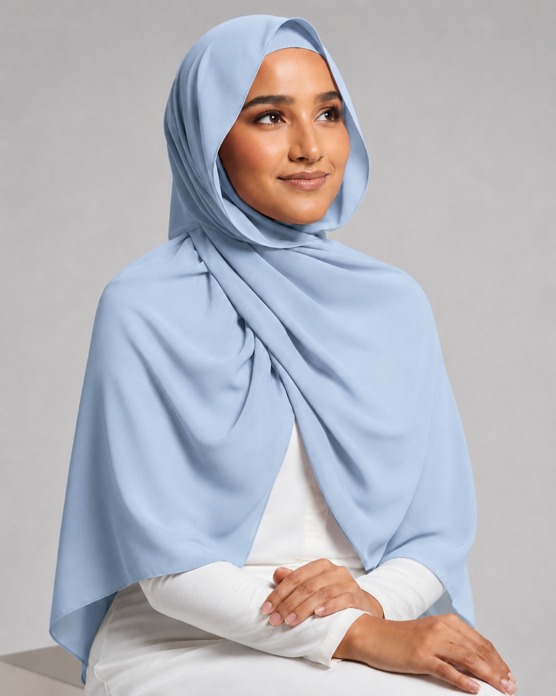 ~ Powder Blue ~
Instant Chiffon Hijab