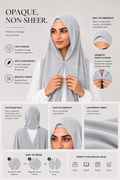 ~ Moonstone ~
Instant Chiffon Hijab